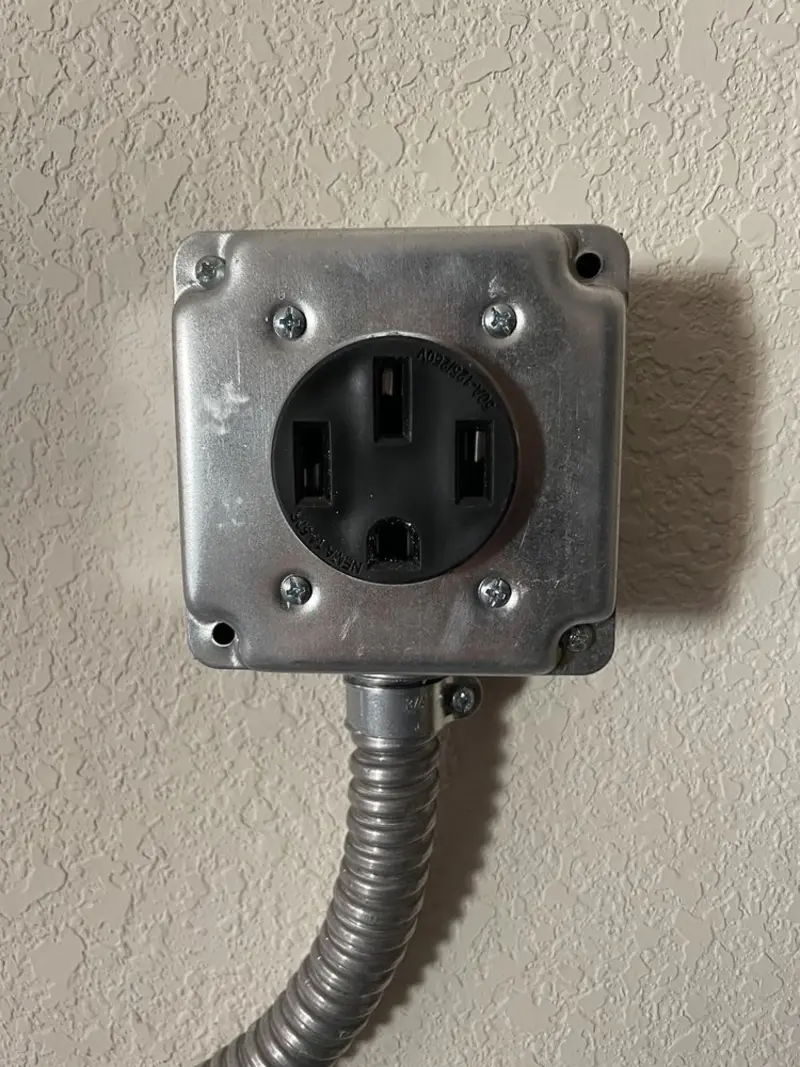 NEMA 14-50 outlet installed for Electrical Panel Upgrade in Willard